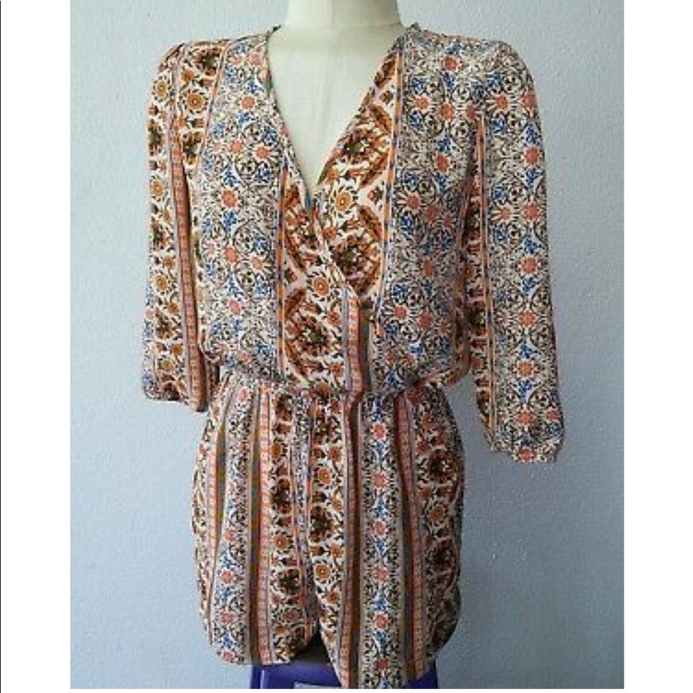 Iris long sleeve floral romper